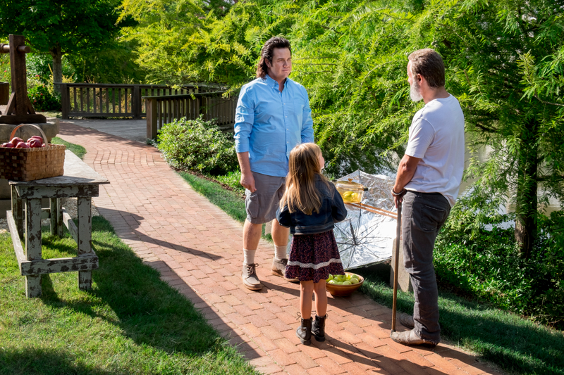 Eugene (Josh McDermitt) stares bravely into the madness that is Rick’s beard.